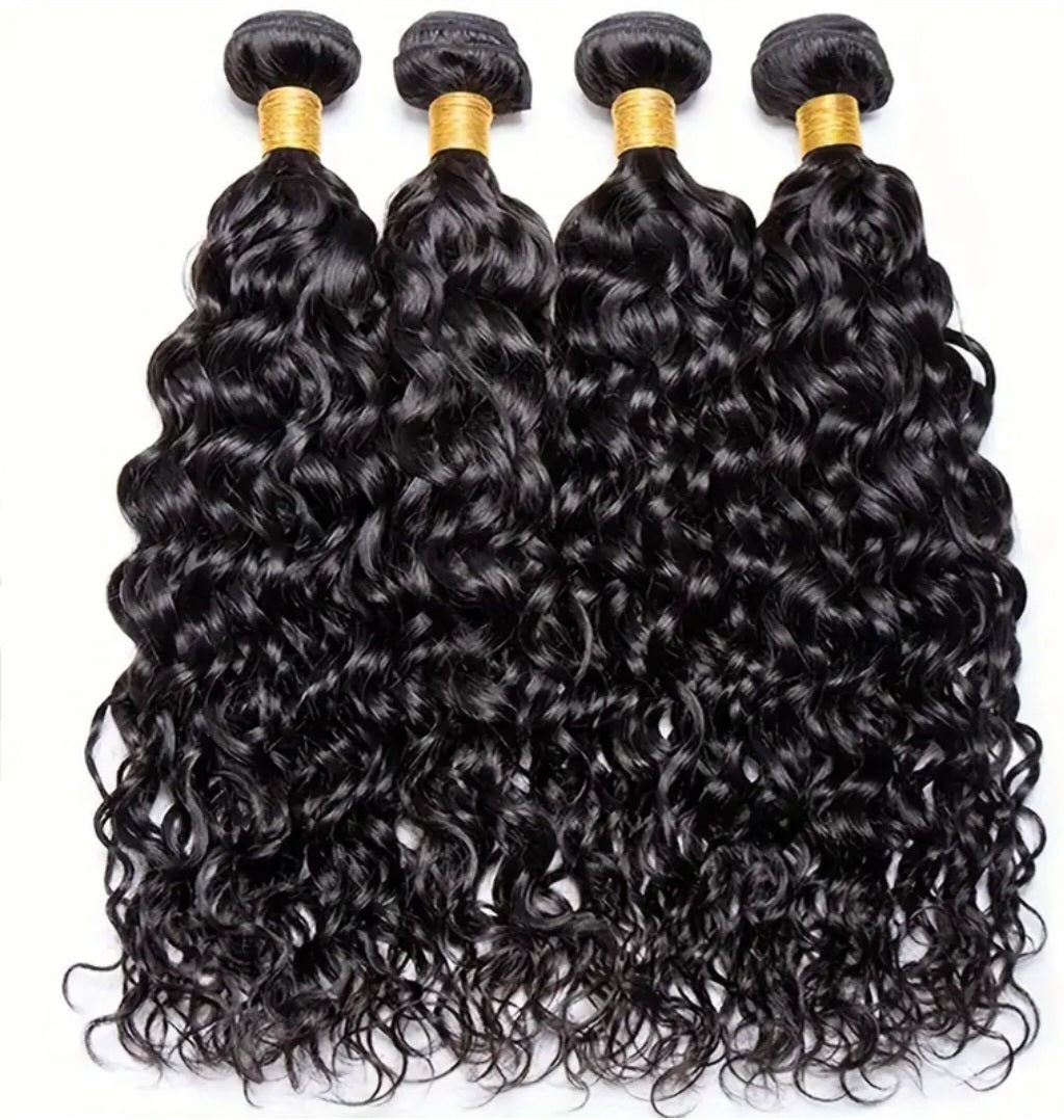 Deep Wave 3pcs Bundles Human Hair Weaves Peruvian Brazilian Virgin 100% Remy Human Hair 12A Wet And Wavy 3 Bundles 20-inch