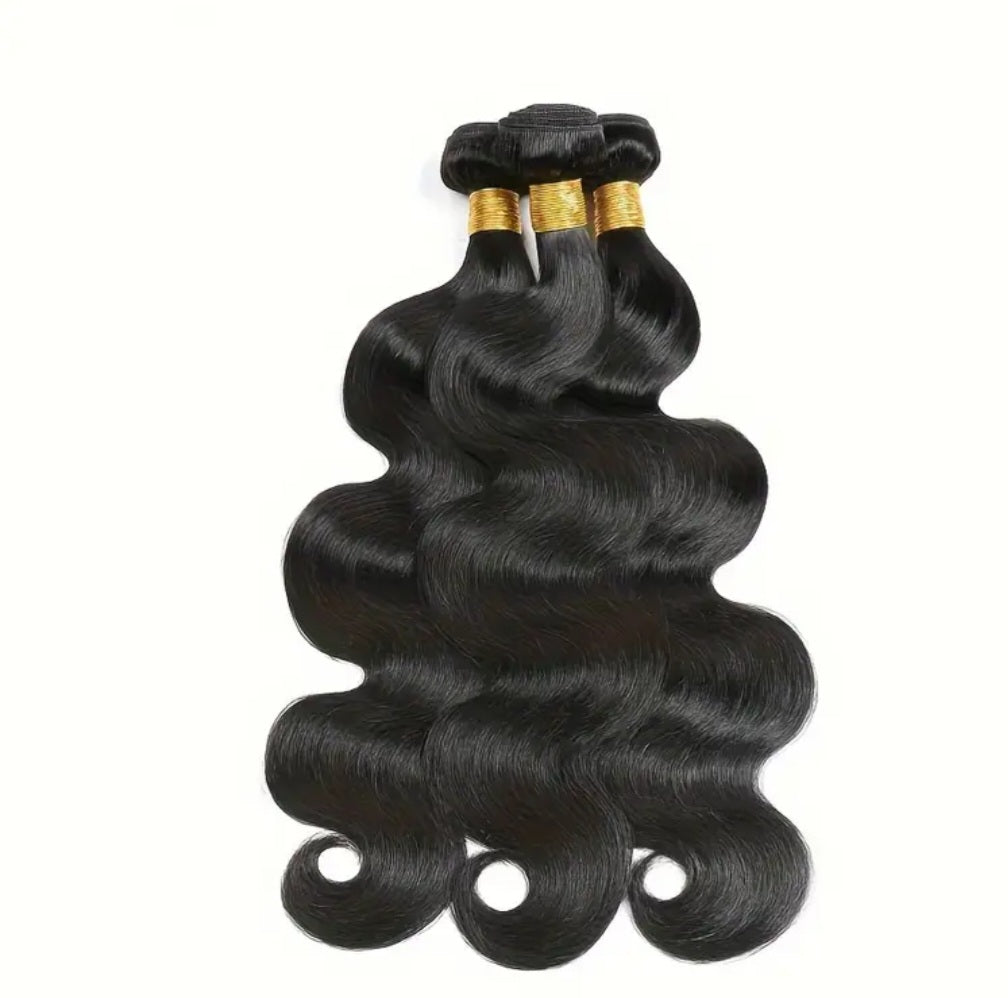 3PCS body wave hai human Hair Bundles 10A Peruvian Brazilian Virgin Human Hair 24-inch Body Wave Bundles Natural Color 100%